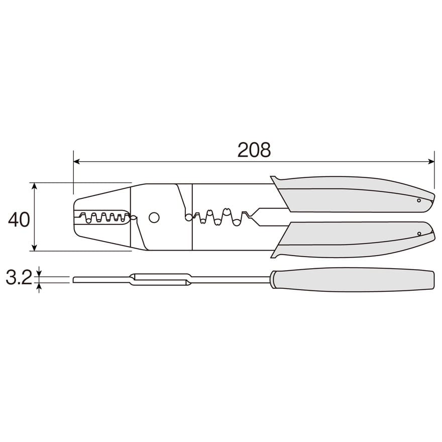 HOZAN P-706 Open Barrel Crimping Tool