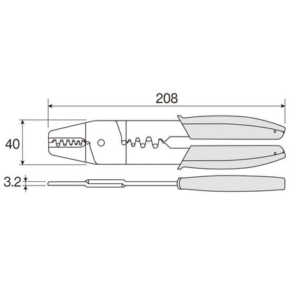 HOZAN P-706 Open Barrel Crimping Tool