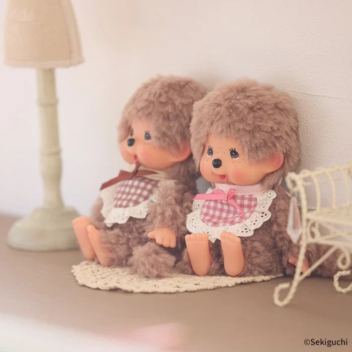 Monchhichi Sweet Brown Plush Pink & Brown Set of 2