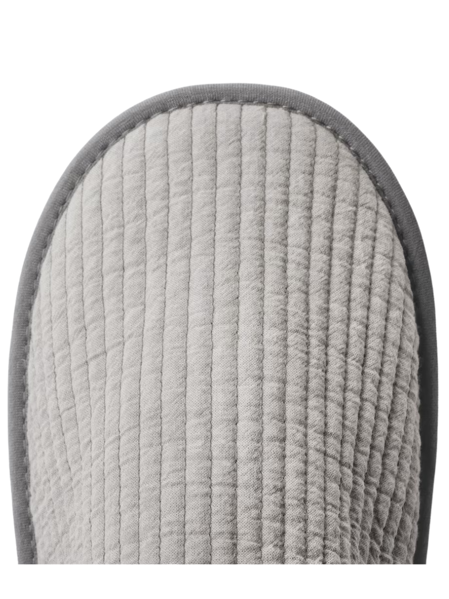 MUJI Cotton Quilted Line Slippers