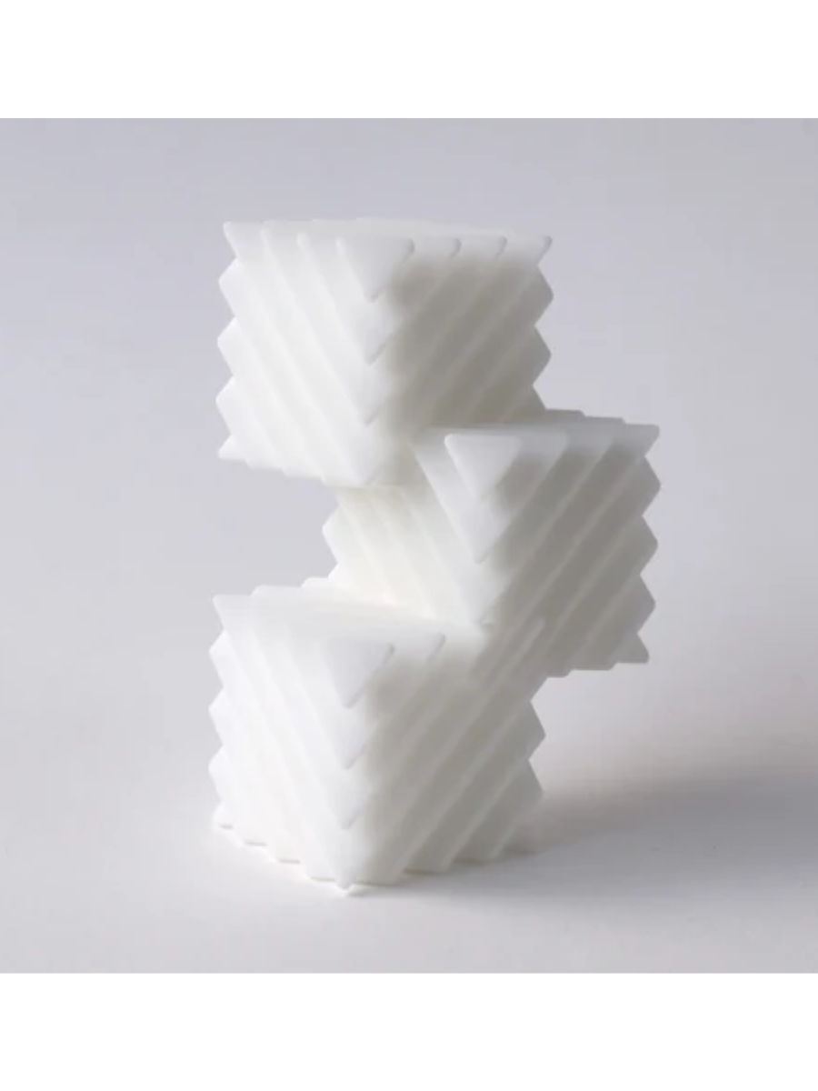 Geometric Cube Card Holder Desk Object