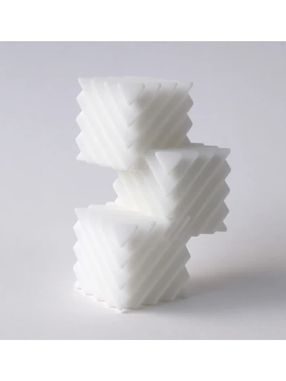 Geometric Cube Card Holder Desk Object