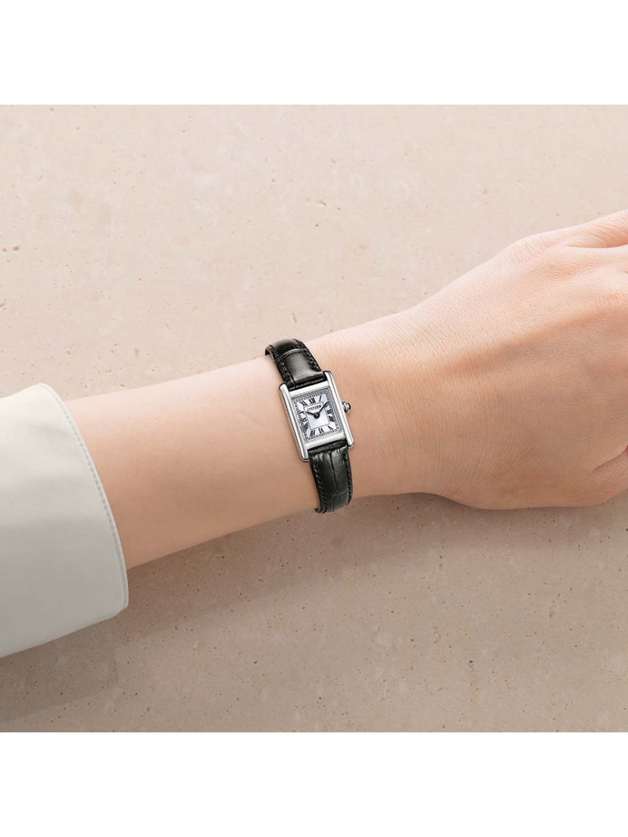 Citizen Kii EG2790-12A Eco-Drive Solar Women’s Watch Classic Square