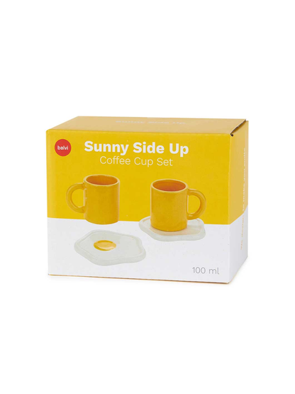 Sunny Side Up Espresso Cup and Saucer Set of 2