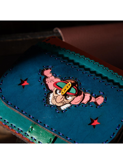 Castle in the Sky Dola Leather Short Wallet Handmade Cow Leather Wallet
