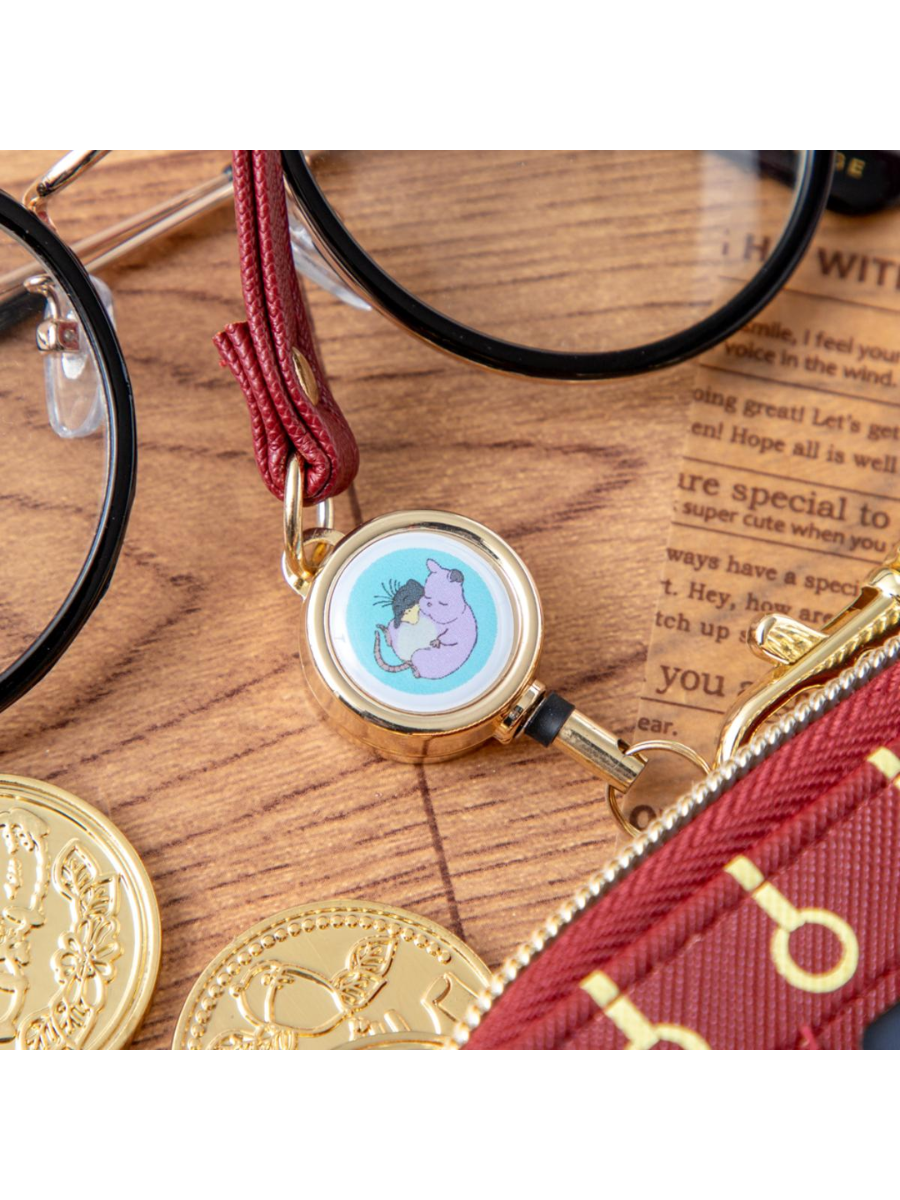 Spirited Away Coin & Card Case with Retractable Reel Sea Railway No-Face