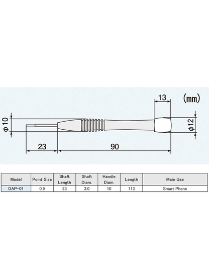 ENGINEER DAP-01 Pentalobe Precision Screwdriver 0.9mm