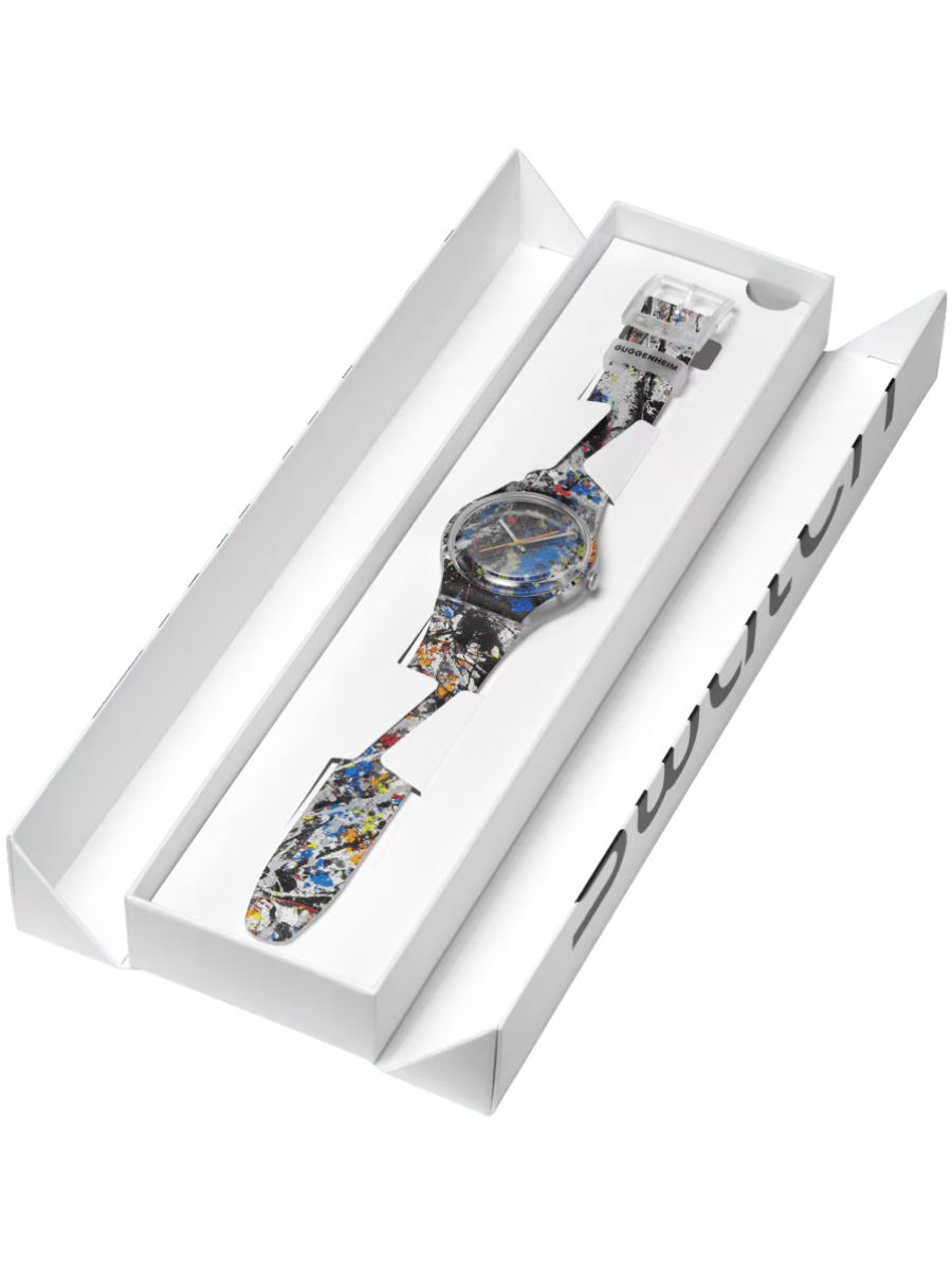 Swatch POLLOCK'S ALCHEMY SUOZ366 x Guggenheim Collection Art Watch