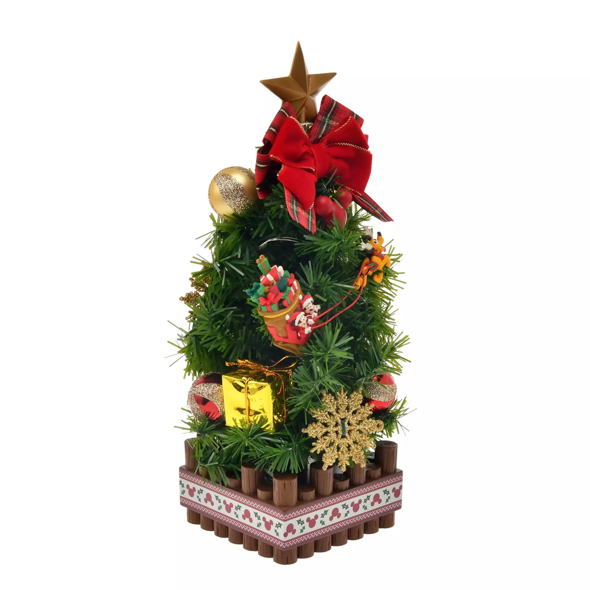 Disney Mickey Minnie Pluto Light-Up Christmas Tree Ornament