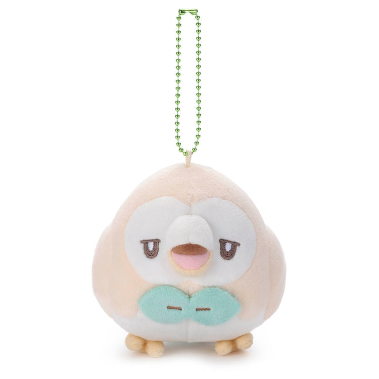 PokePeace Rowlet Funny Face Ball Chain Mascot Plush