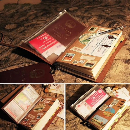 Genuine Leather Traveler's Notebook Passport Size