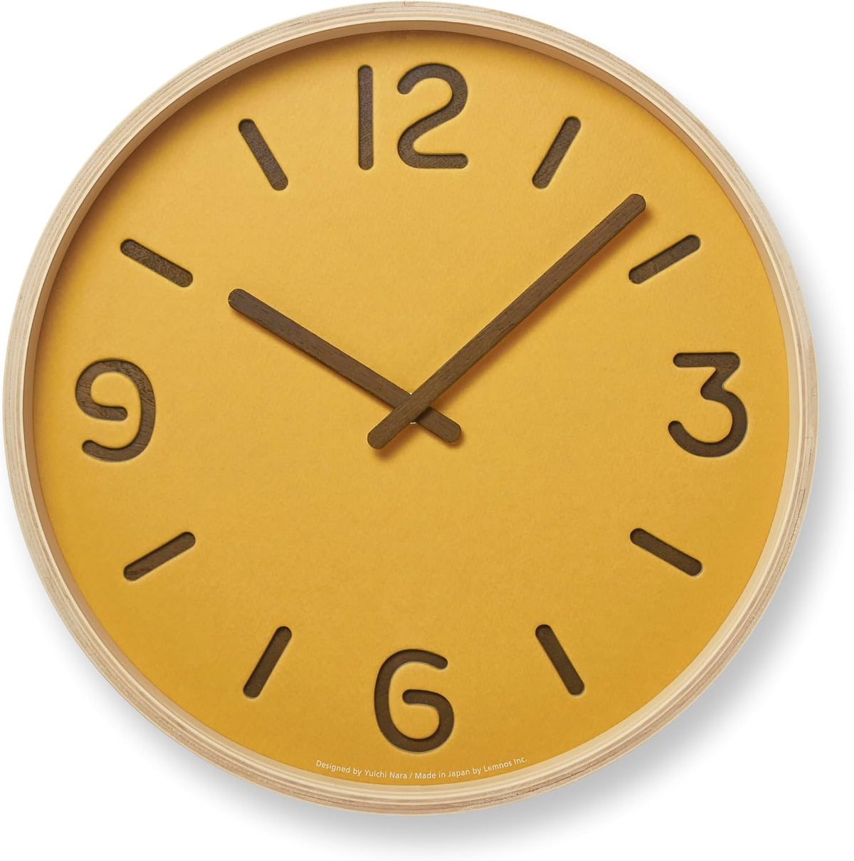 Lemnos THOMSON PAPER NY18-15 YE Saffron Analog Wall Clock