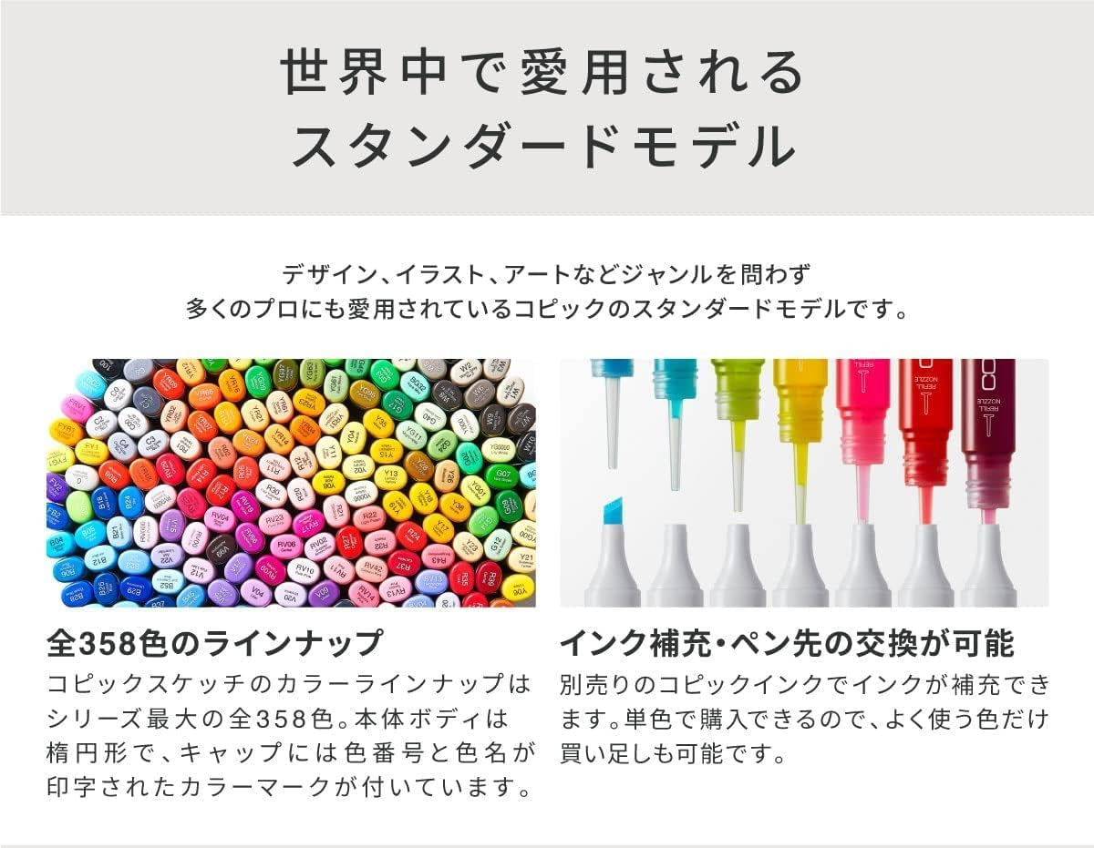 Copic Sketch Basic Box 36-Color Marker Set