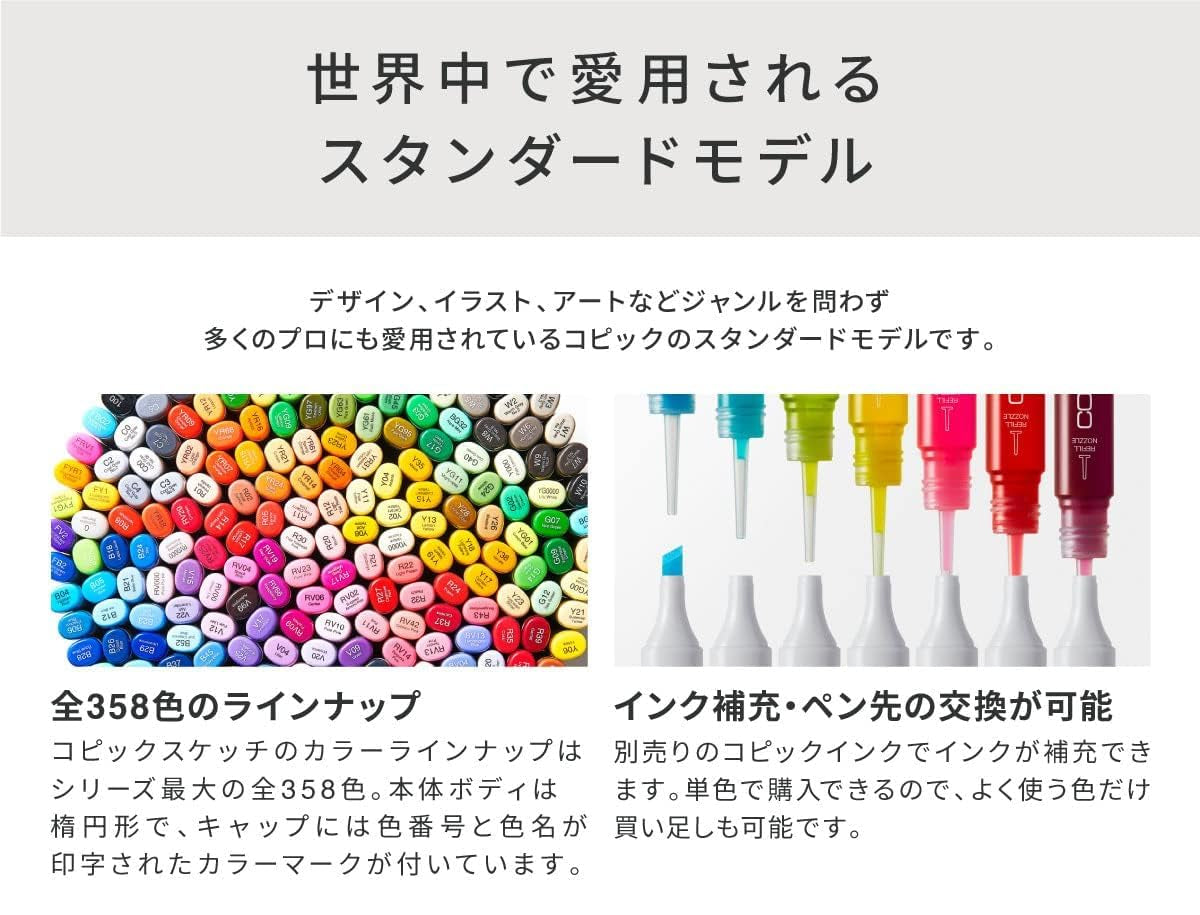 Copic Sketch Basic 36-Color Marker Set
