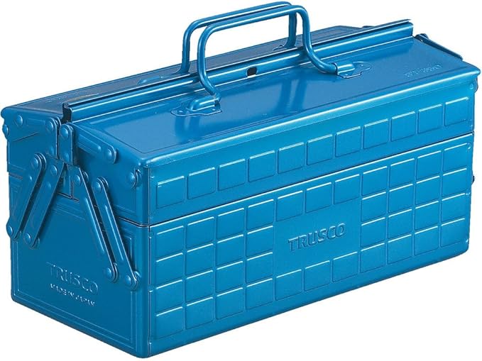 TRUSCO ST-350-B 2-Tier Steel Tool Box Blue