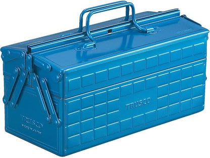 TRUSCO ST-350-B 2-Tier Steel Tool Box Blue