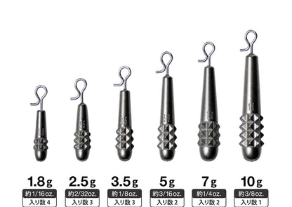 VARIVAS MORRIS Nogales TG Slim Tungsten Quick Changer Fishing Sinker