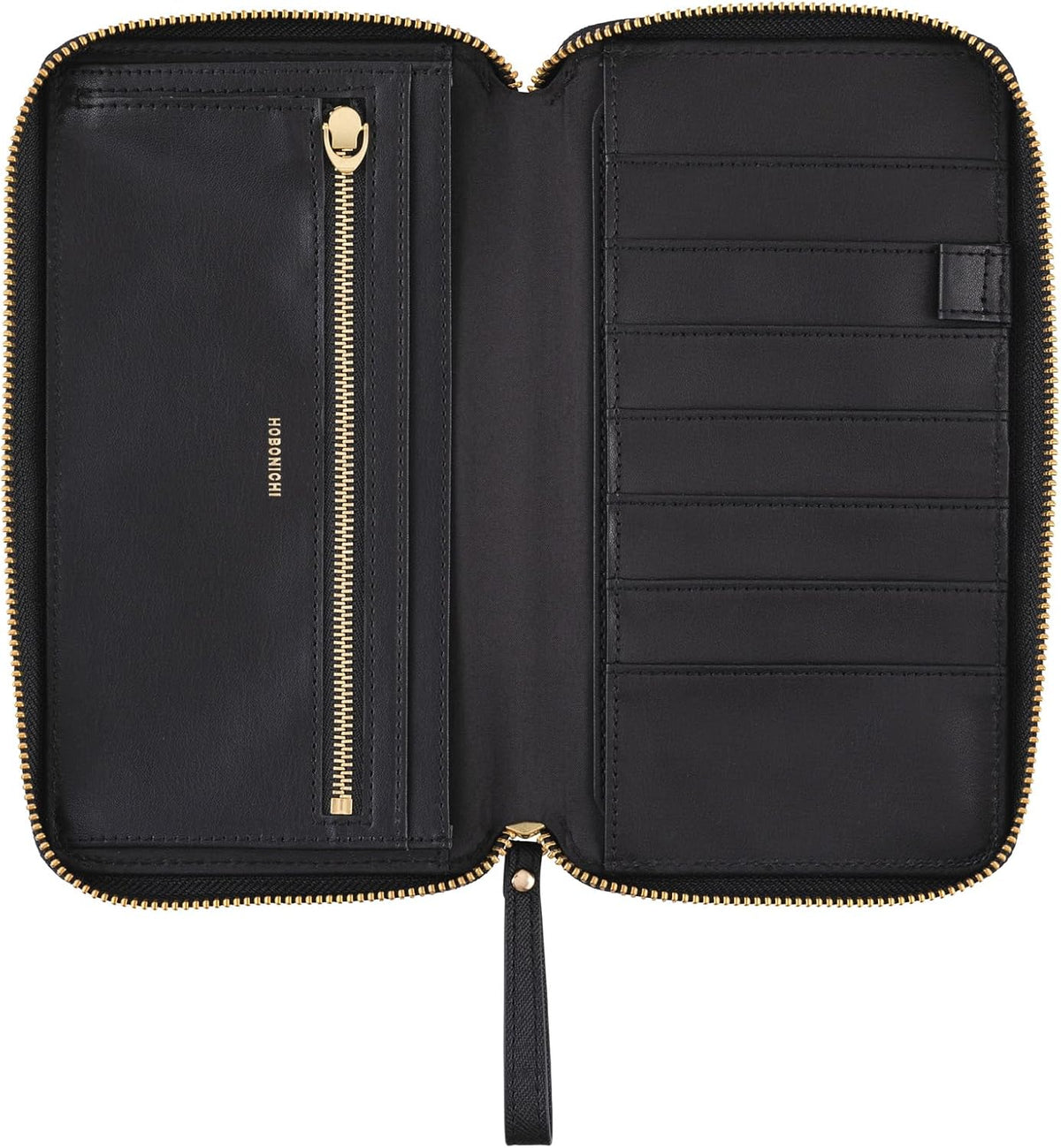 Hobonichi Techo Weeks Cover Notte Zip PU Leather Planner Cover Black Embossed