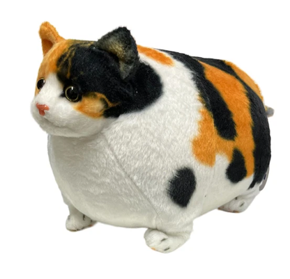 Fatchii Zoo Nyanko Calico Cat Plush – Round Fat Cat Stuffed Toy