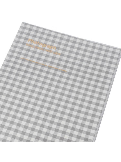 Delphonics Gingham Check Photo Album M Sticky Pages 40 Photos L Size Fabric Cover Scrapbook Web Exclusive Color