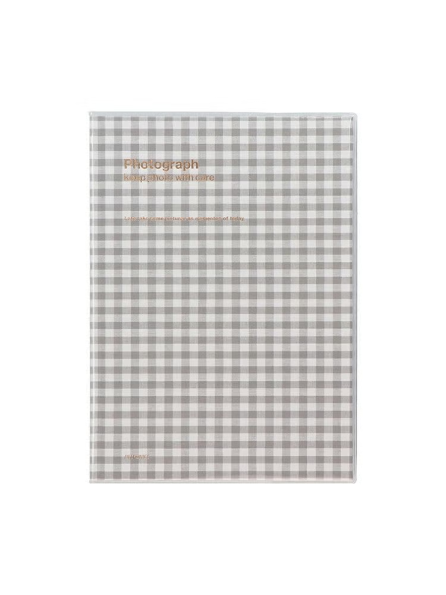 Delphonics Gingham Check Photo Album M Sticky Pages 40 Photos L Size Fabric Cover Scrapbook Web Exclusive Color