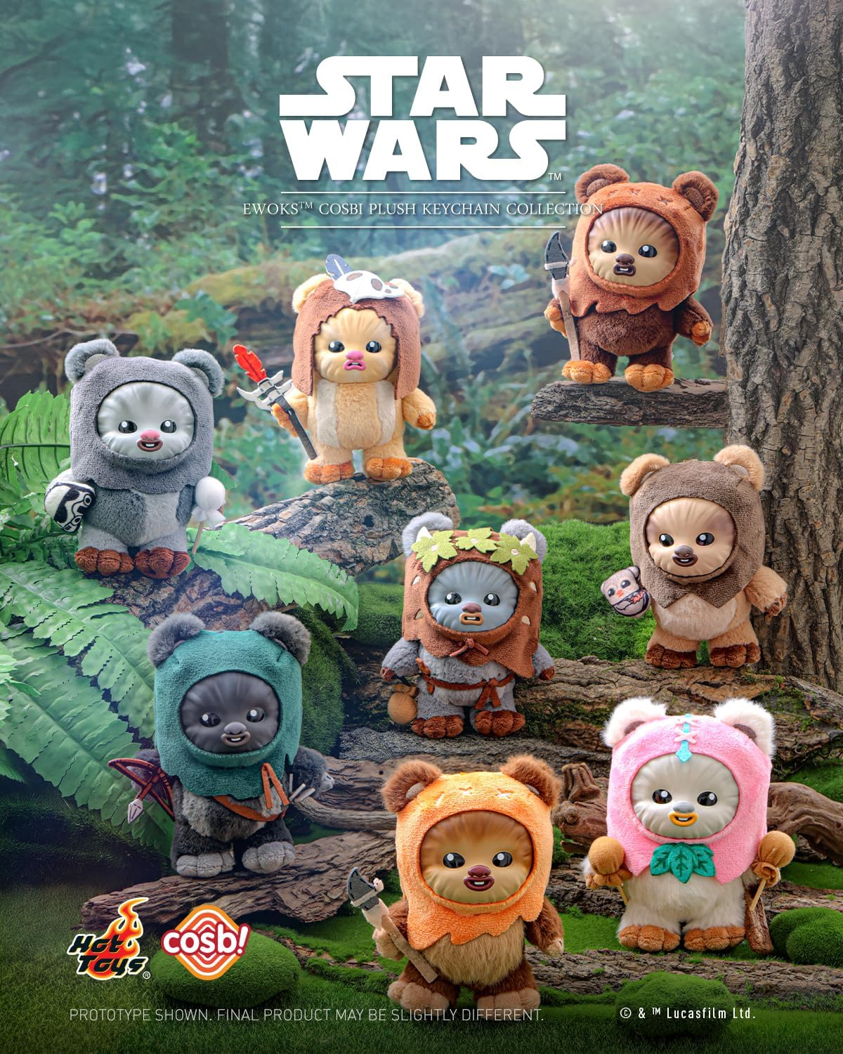 Star Wars Ewok Story Trading Series Cosby Plush Toy Box of 8