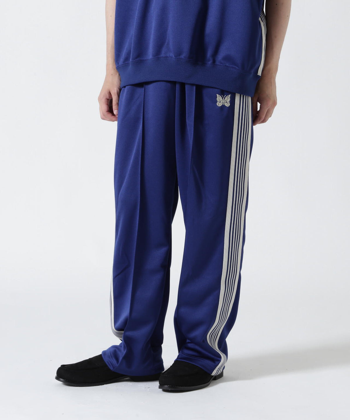 Needles BEAVER Poly Smooth Black Track Pant