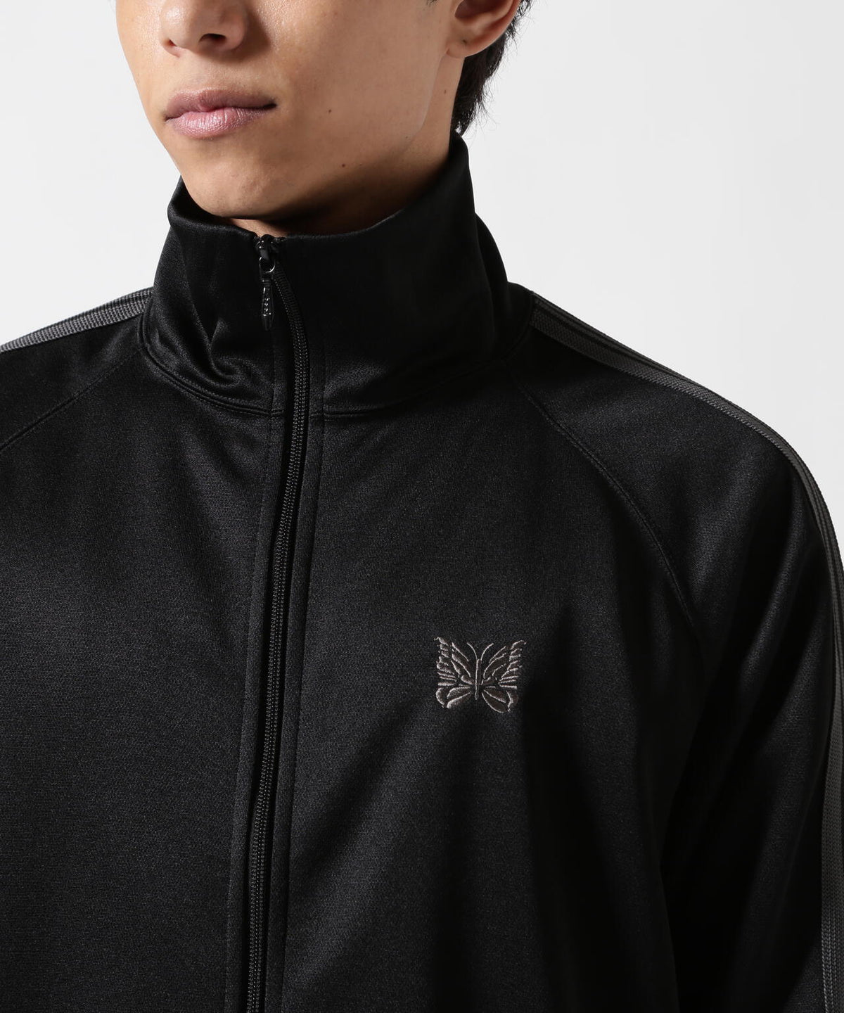 Needles Special Edition Poly Smooth Black Track Jacket