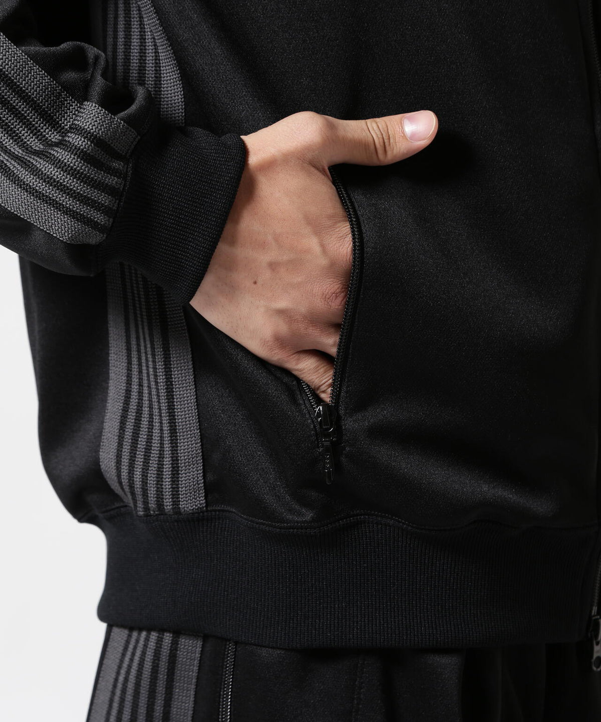 Needles Special Edition Poly Smooth Black Track Jacket