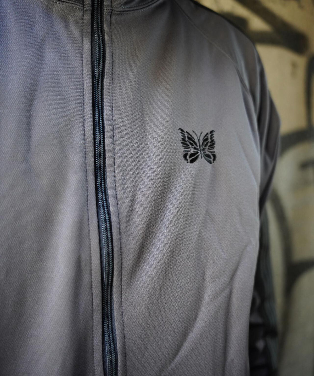 Needles Special Edition Poly Smooth Black Track Jacket
