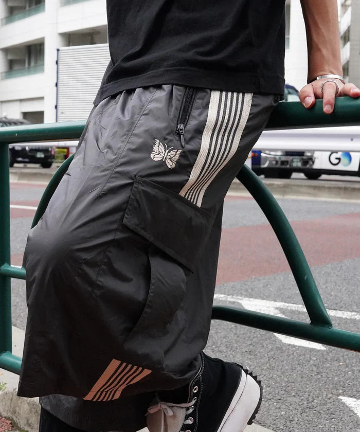 Needles BDU H.D. Nylon Track Shorts LHP Exclusive Pants charcoal