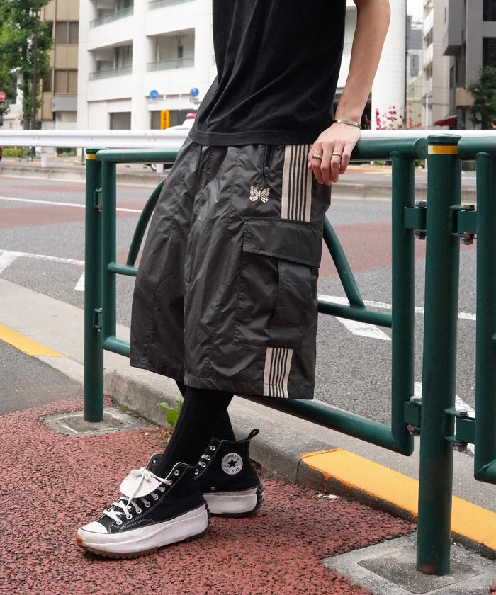 Needles BDU H.D. Nylon Track Shorts LHP Exclusive Pants charcoal