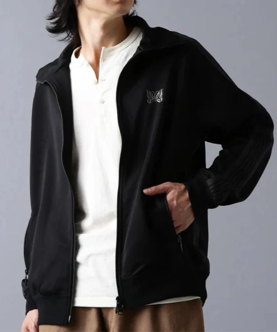 Needles LHP EXCLUSIVE TRACK JACKET POLY SMOOTH Black