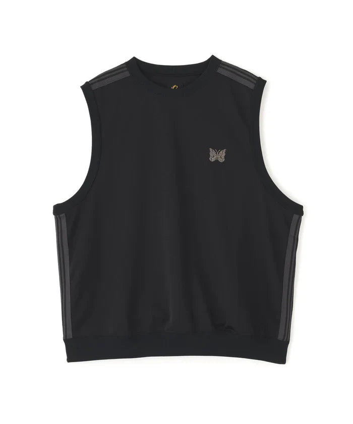 Needles x LHP Exclusive NeckPoly Smooth Black Sleeveless Track Crew