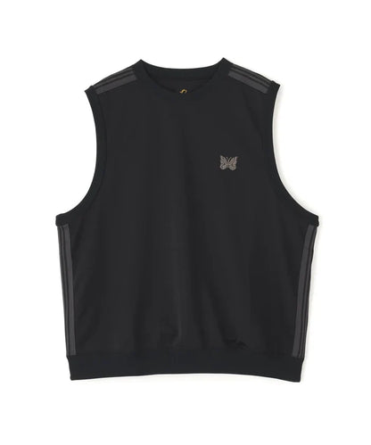 Needles x LHP Exclusive NeckPoly Smooth Black Sleeveless Track Crew