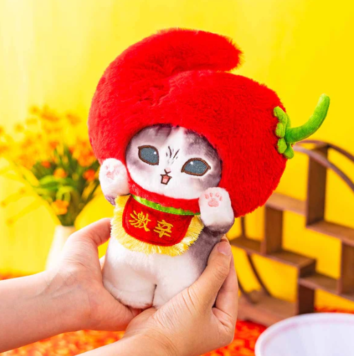 mofusand Angry Chili Cat Standing Plush Toy