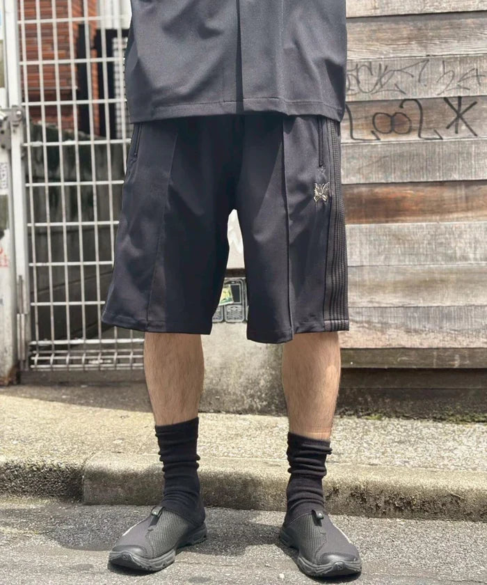Needles × B'2nd Track Pant Shorts Poly Smooth Black