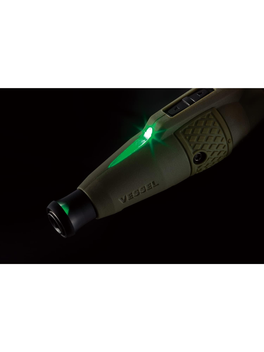 VESSEL 220USB-1DG Electric Ball Grip Screwdriver Dark Green