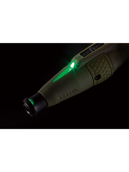 VESSEL 220USB-1DG Electric Ball Grip Screwdriver Dark Green