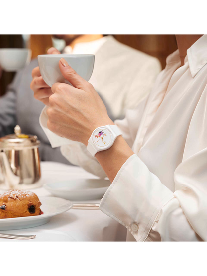 Swatch HOW MAJESTIC GZ711 Jubilee White Watch