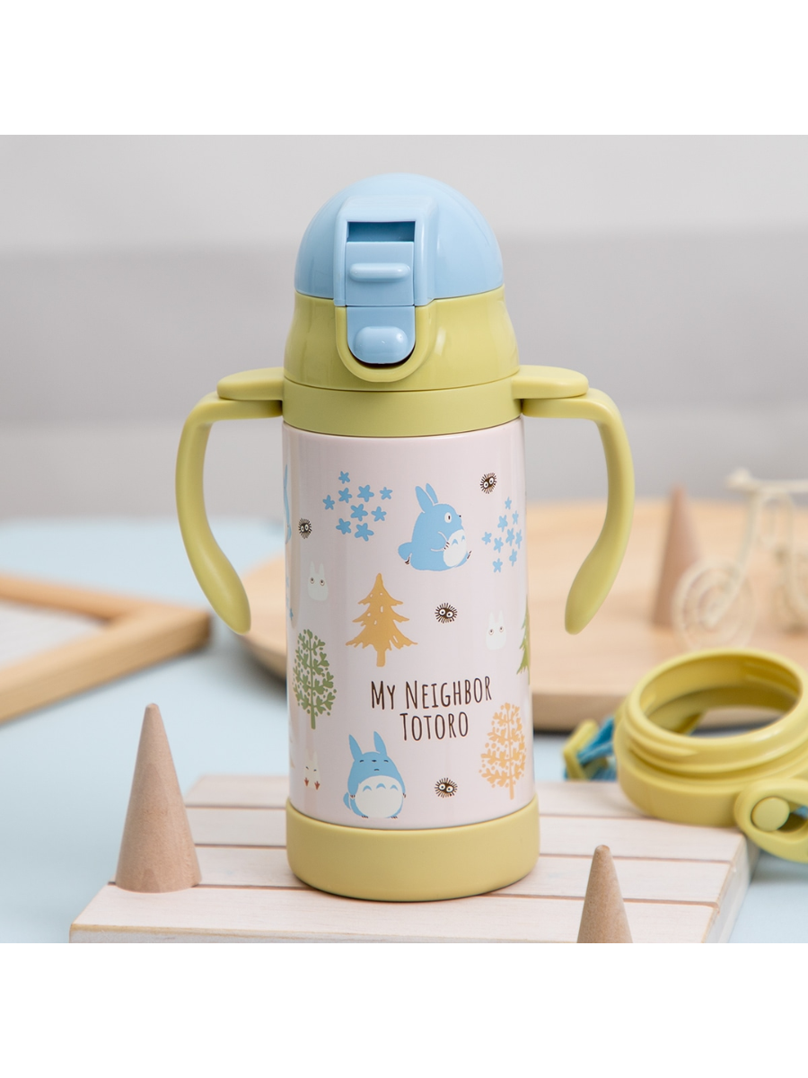 Totoro Stainless Steel Straw Mug 350ml – Lightweight Kids Insulated Bottle