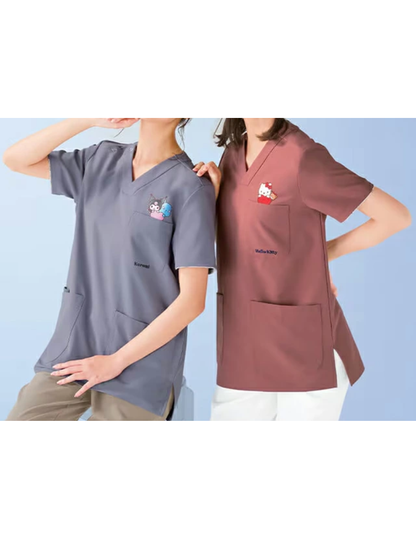 Sanrio Characters Stretch Scrub Top