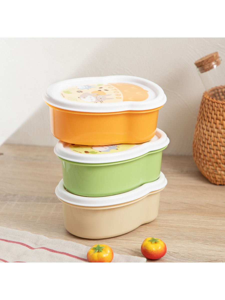 Totoro Bento Storage Container Set 3-Pack Stackable Lunch Boxes