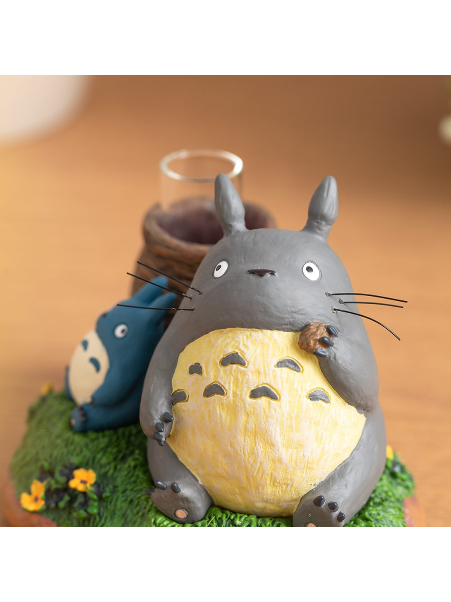 My Neighbor Totoro Bud Vase – Totoro Resting Mini Flower Vase with Glass Tube