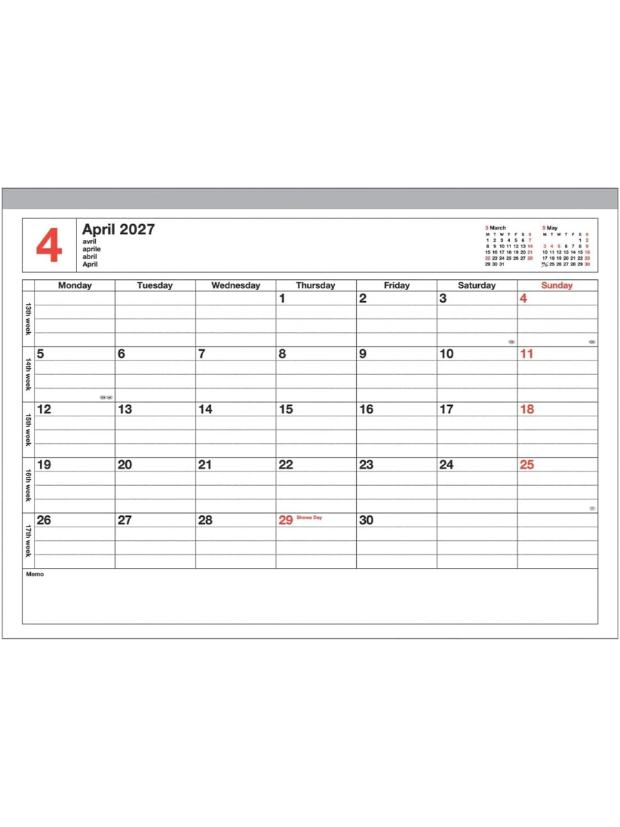 MARK'S 2027 Notebook Calendar Planner B6 September 2026 Start 27ADR-NB2