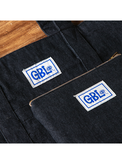 Pom Poko Shokichi Black Denim Pouch