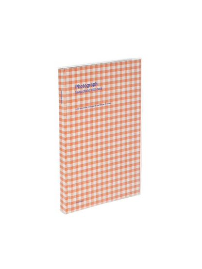 Delphonics Gingham Check Photo Album M Sticky Pages 40 Photos L Size Fabric Cover Scrapbook Web Exclusive Color