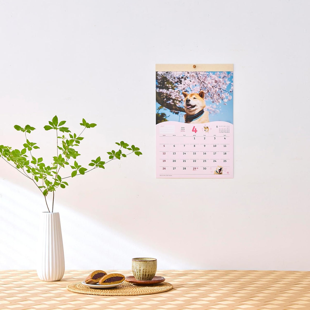 Shiba Inu Maru 2026 Wall Calendar – Small Size