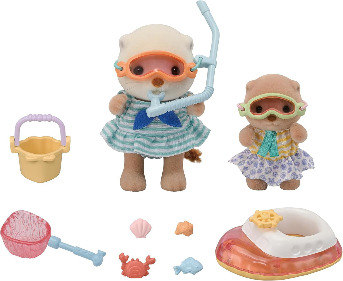 Sylvanian Families Otter Siblings Sea Play Set FS-57