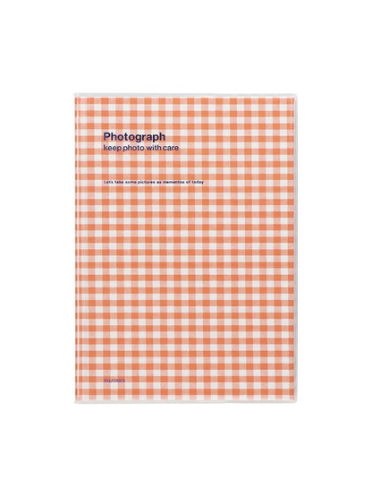 Delphonics Gingham Check Photo Album M Sticky Pages 40 Photos L Size Fabric Cover Scrapbook Web Exclusive Color